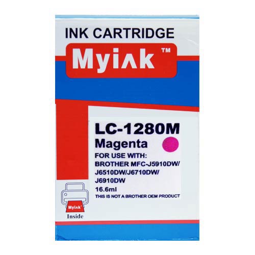 Картридж для Brother MFC-J5910/6510/6710 (LC1280XLM) Magenta (16,6ml, Dye) MyInk