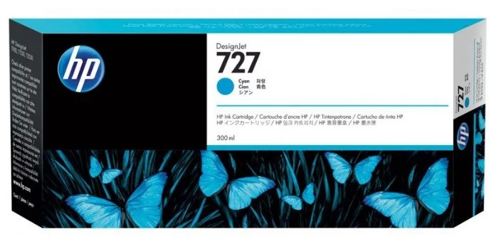 Картридж HP DesignJet T920/T1500, 300ml (O) Cyan F9J76A/№727