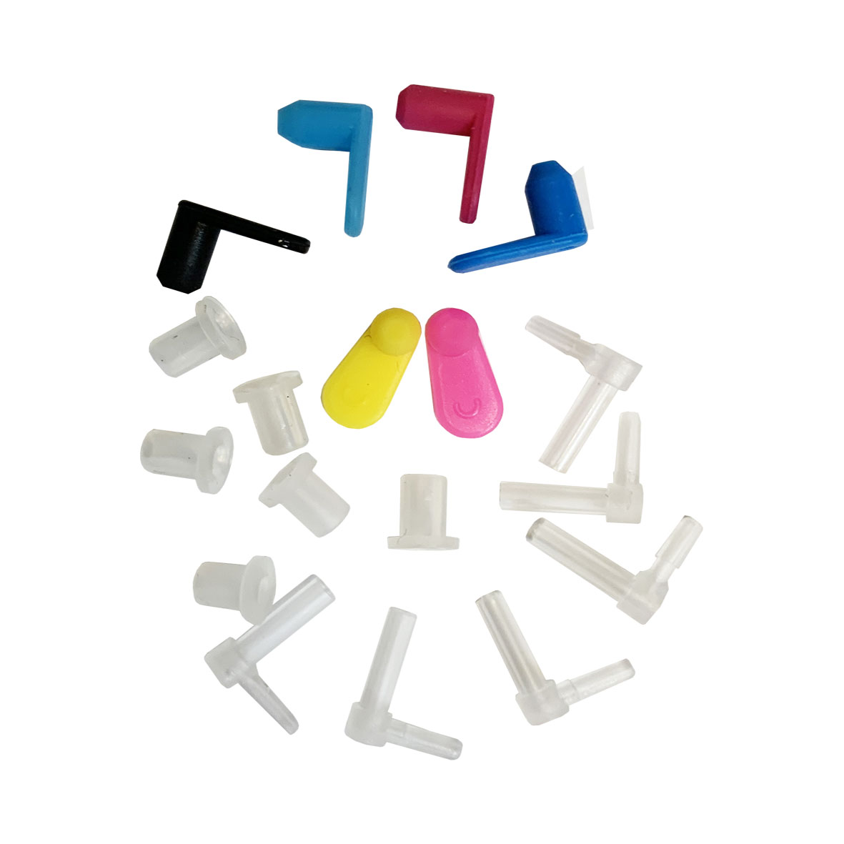 Комплектующие для СНПЧ (угловые штуцеры 6шт., уплотнители 6шт., заглкшки 6шт.)