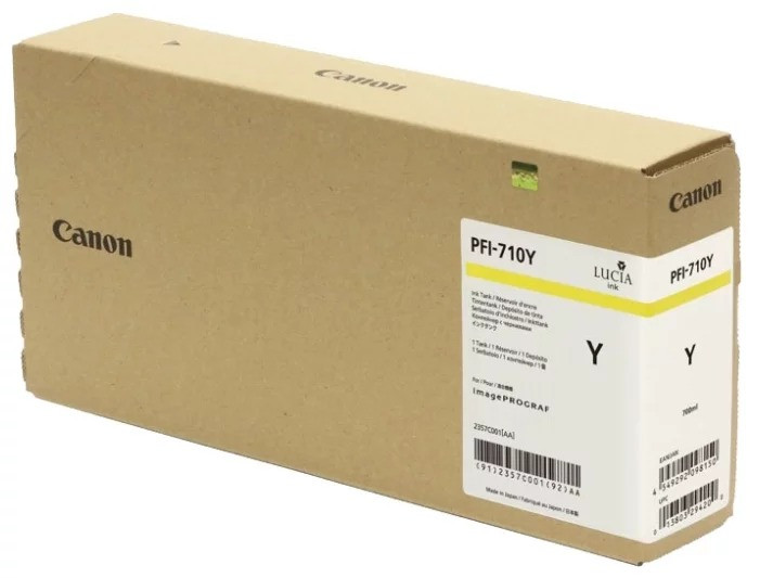 Картридж Canon iPF TX-2000/TX-3000/TX-4000 (O) PFI-710Y/2357C001, жёлтый, 700 мл