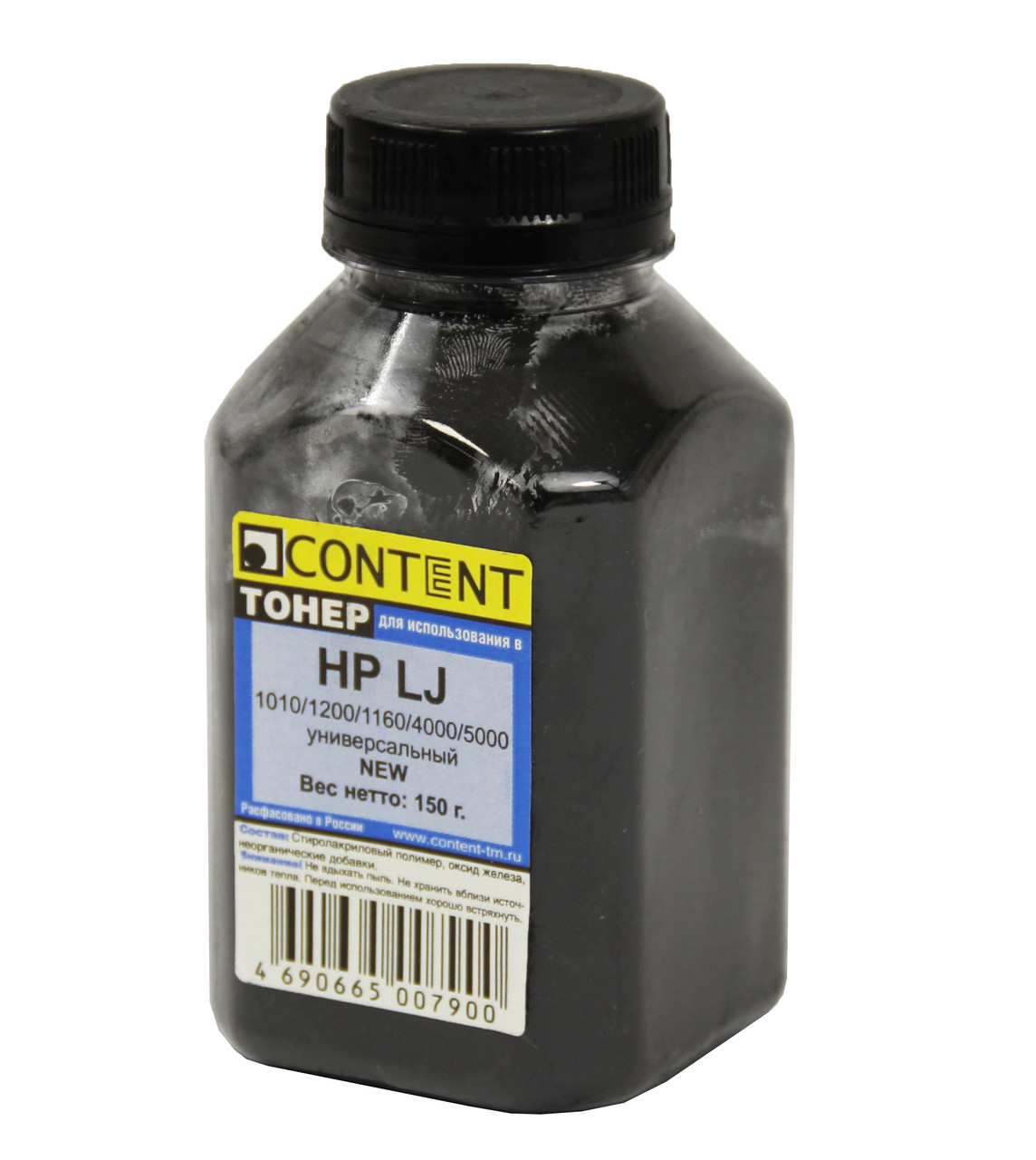 Тонер HP LJ универсальный 1010/1200/1160/4000/5000 (Content) 150 г, банка