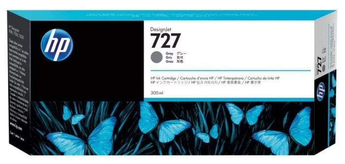 Картридж HP DesignJet T920/T1500, 300ml (O) Grey F9J80A/№727