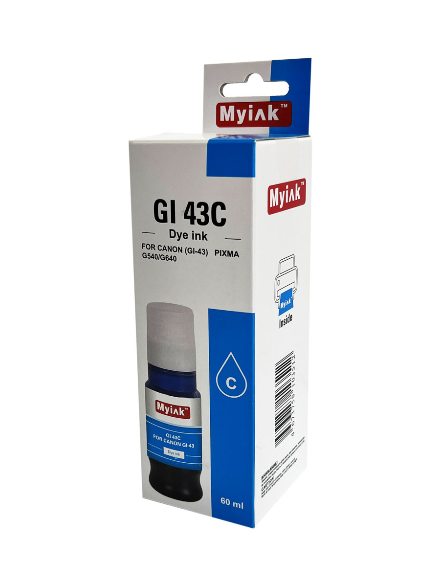 Чернила для CANON GI-43C (60мл, контейнер, cyan Dye) для PIXMA G540/G640 GI43C MyInk
