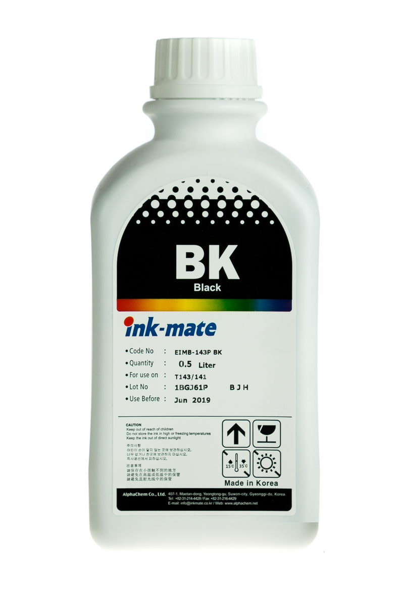 Чернила Epson (Ink-Mate) 500 мл, EIMB-143/147P A (черный) пигмент