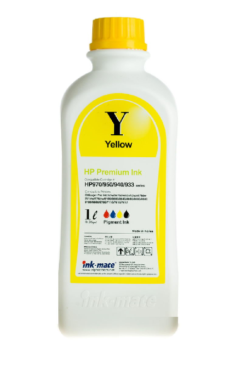 Чернила HP (Ink-Mate) 1л, HIMB-970/973 Y (желтый пигмент)