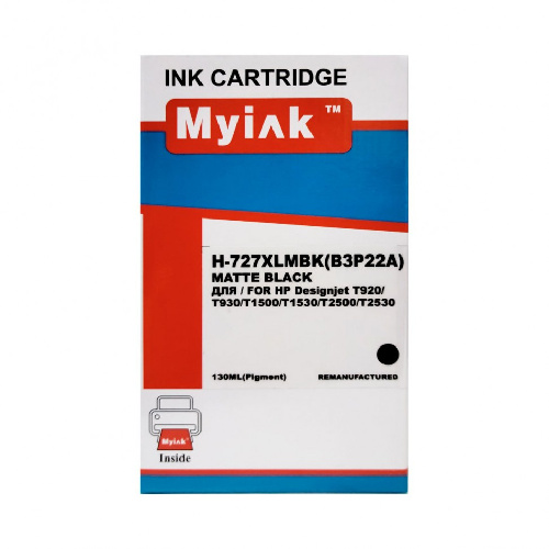 Картридж HP DesignJet T1500/T2500/T920 (B3P22A) Matte Black Pigment MyInk (727XL)