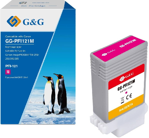 Картридж Canon IPF TM-250/255/350/355 G&G, аналог Canon 6267C001 пурпурный 130ml
