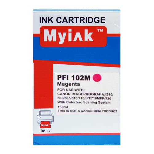 Картридж CANON  IPF 500/600/700 Magenta 130ml, Dye) MyInk PFI-102M