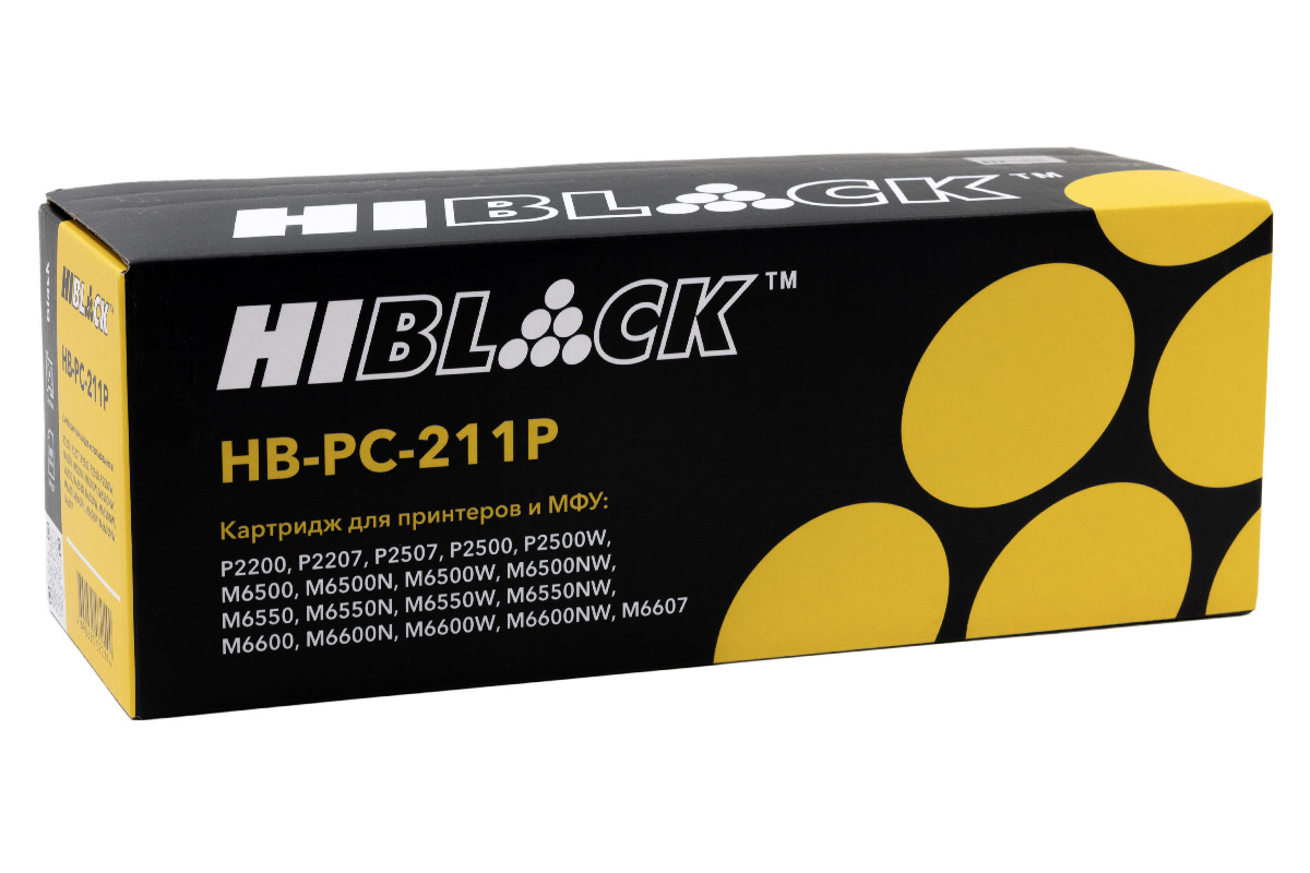 Картридж Pantum P2200/P2207/P2507/P2500W/M6500/6550/6607 (Hi-Black) PC-211P, 1,6К с чипом