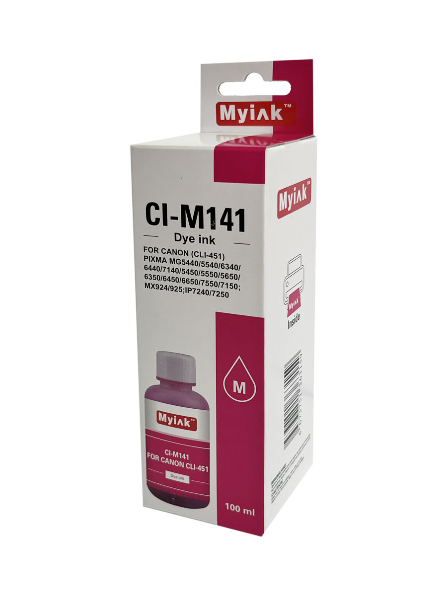 Чернила для CANON CLI-451M (100мл,magenta Dye) CI-M141 Gloria MyInk