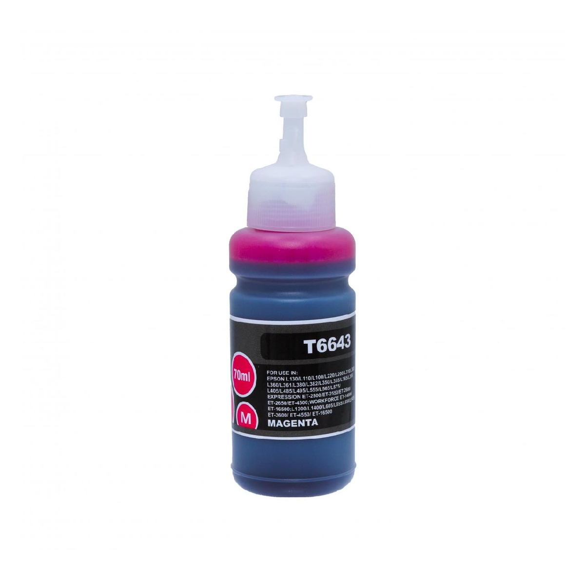 Чернила Epson L100/L110/L200/L210/L300/L355 (Ninestar) T6643 magenta, 70ml