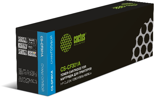 Картридж лазерный Cactus CS-CF301A CF301A голубой (32000стр.) для HP CLJ Ent M880/M880z/M880z+