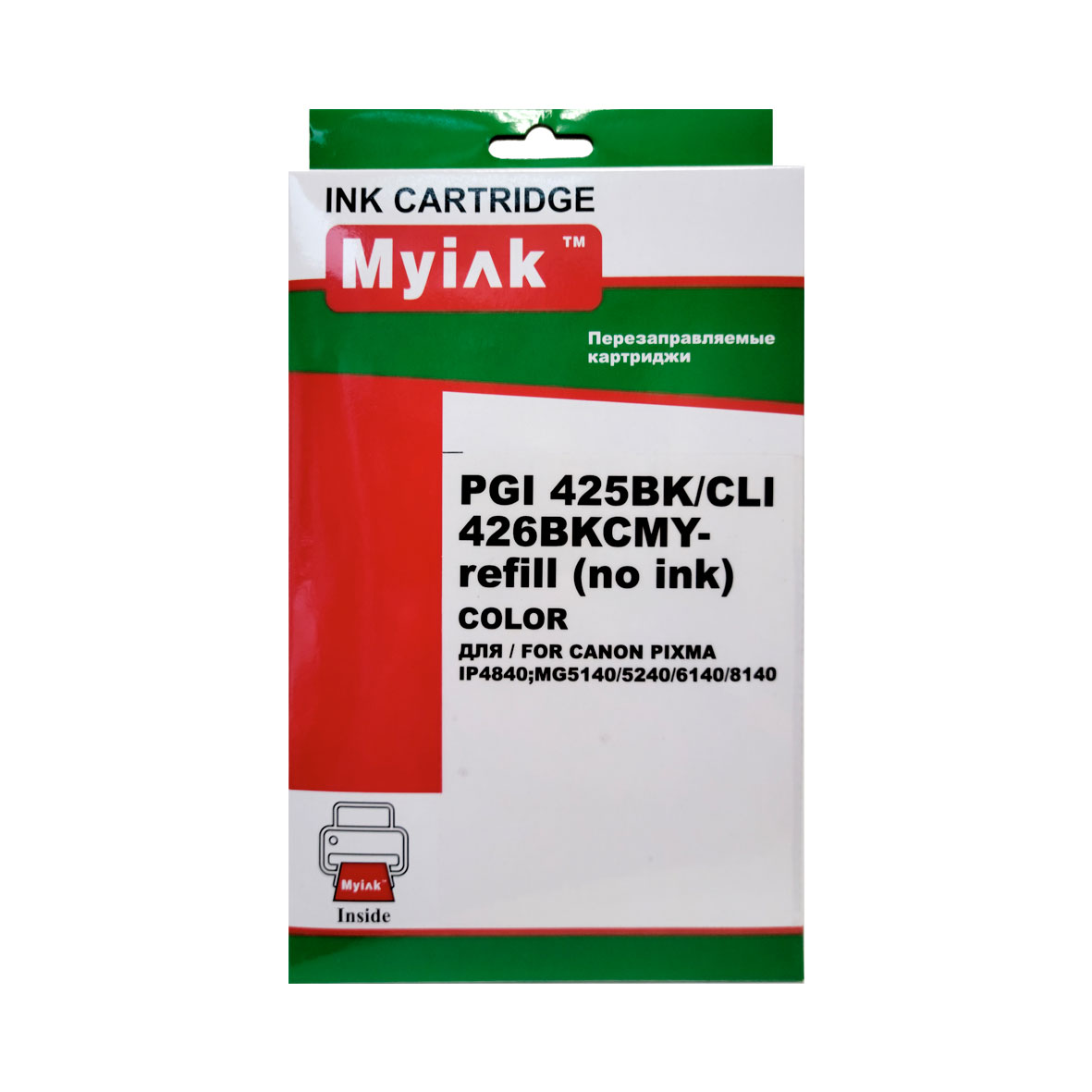 ПЗК Canon (PGI-425BK,CLI-426BK/C/M/Y) (БЕЗ ЧЕРНИЛ) автосброс, 5шт MyInk