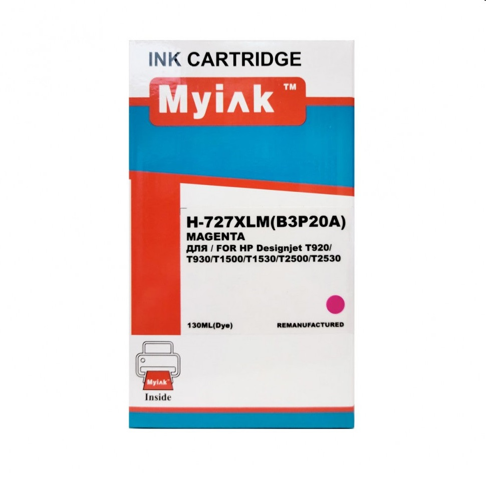 Картридж HP DesignJet T1500/T2500/T920 (B3P20A) Magenta MyInk (727XL)