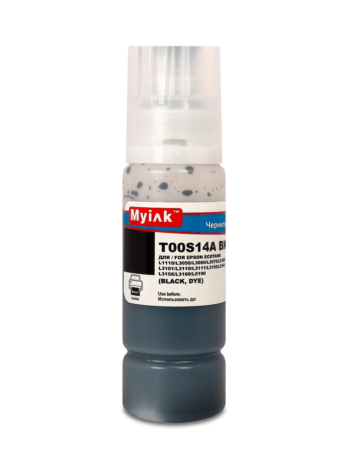Чернила для EPSON EcoTank (103) L1110/L3050/L3150/L5190 (70мл, black,Dye) MyInk