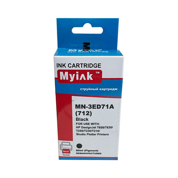Картридж HP DesignJet T230/T250/T630/T650 (MyInk) 712/3ED71A, Bk, пигмент