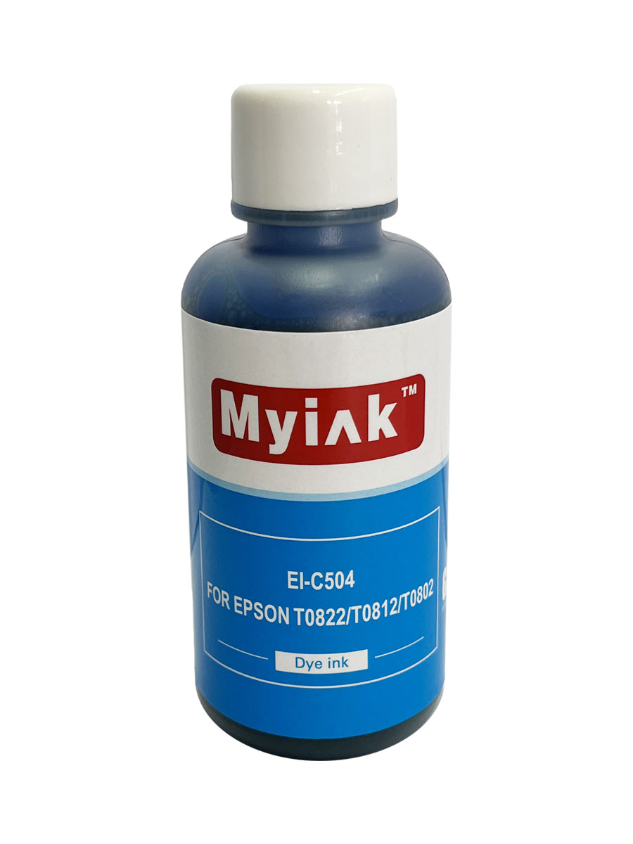 Чернила для EPSON (T0822/T0812/T0802) (100мл,cyan Dye) EI-C504 Gloria MyInk