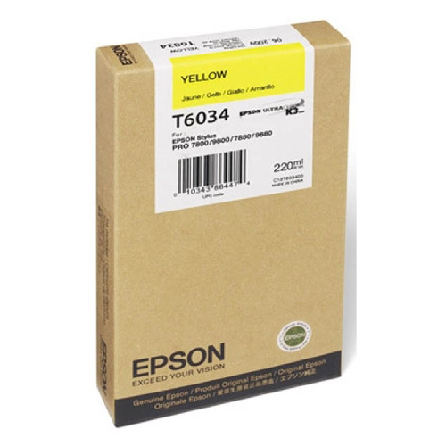 Картридж Epson Stylus Pro 7880/9880 (O) C13T603400, 220 мл, Y