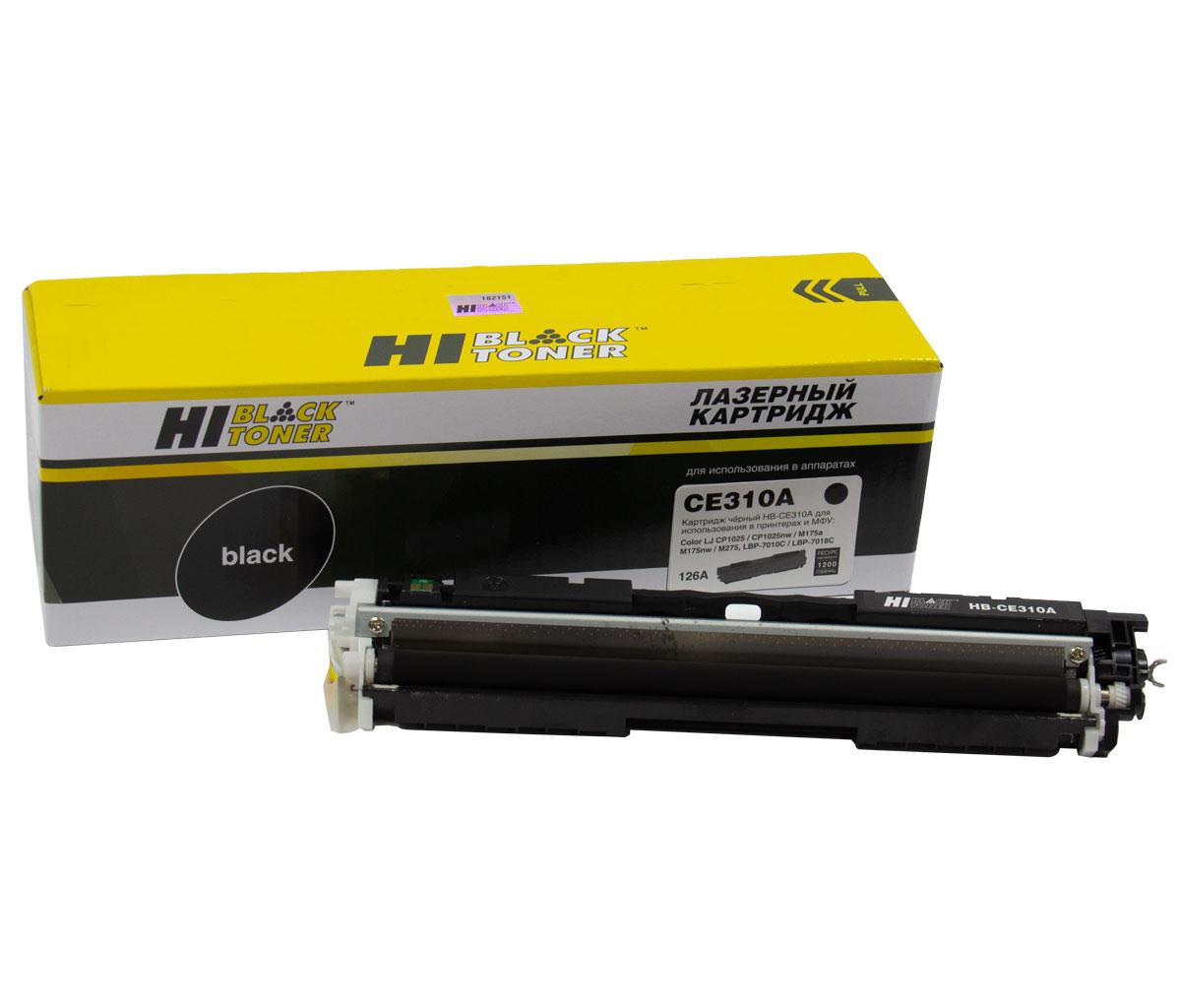 Картридж HP CLJ CP1025/1025nw/Pro M175 (Hi-Black) № 126A, CE310A, BK, 1,2K