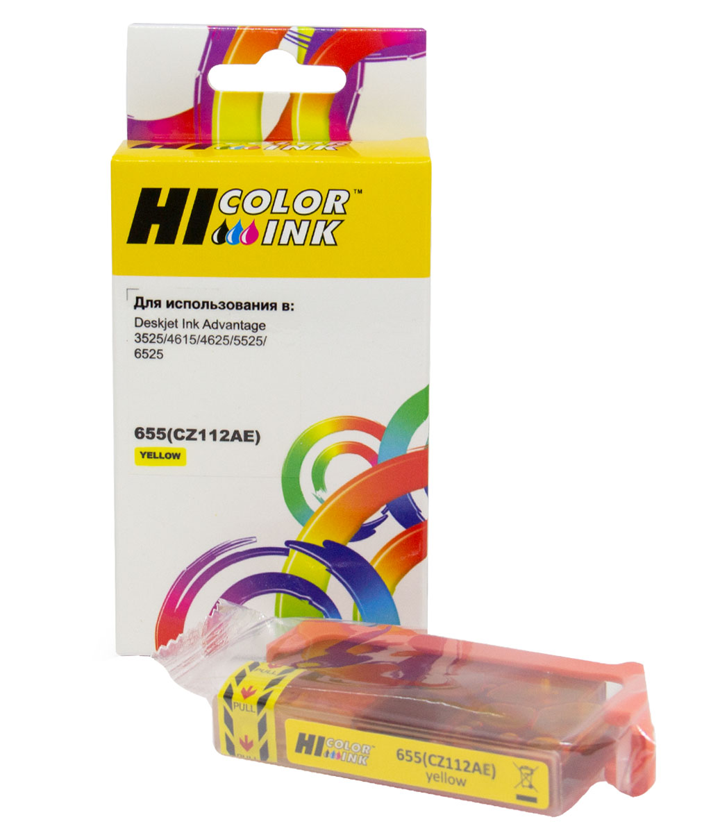 Картридж HP DJ IA 3525/4615/5525/4525, №655 (Hi-Black) CZ112AE, Y