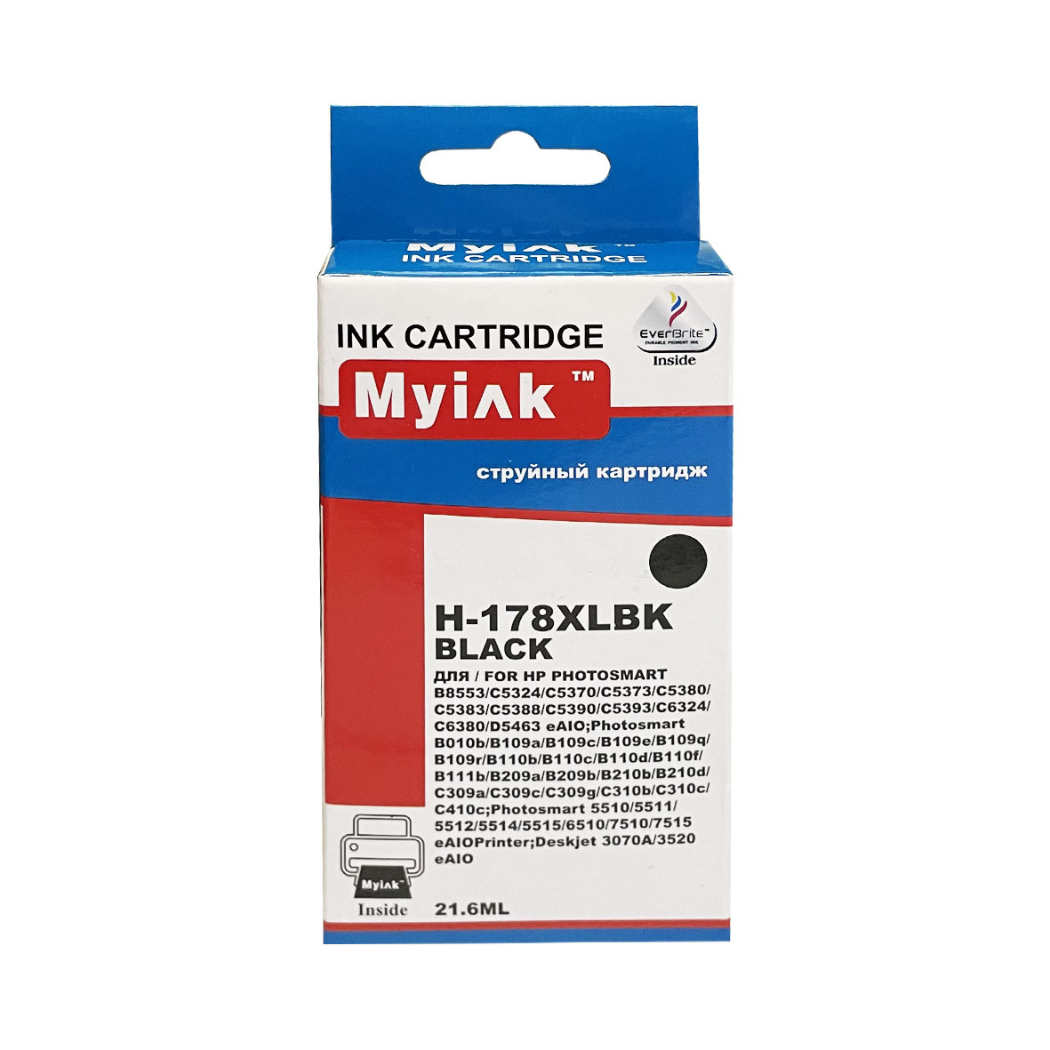 Картридж HP PhotoSmart D5463 CN684 Black (21,6ml, Pigment) MyInk (178 XL)