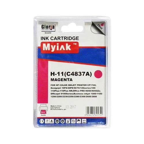 Картридж HP DJ 1700/2200/2230/2250 C4837A Magenta (29ml, Dye) MyInk ( 11)