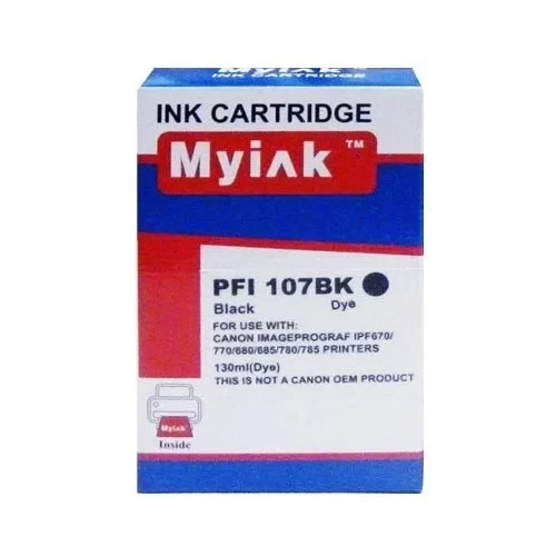 Картридж Canon IPF 670/680/685/770/780/785 (MyInk) PFI-107BK, 130 мл 