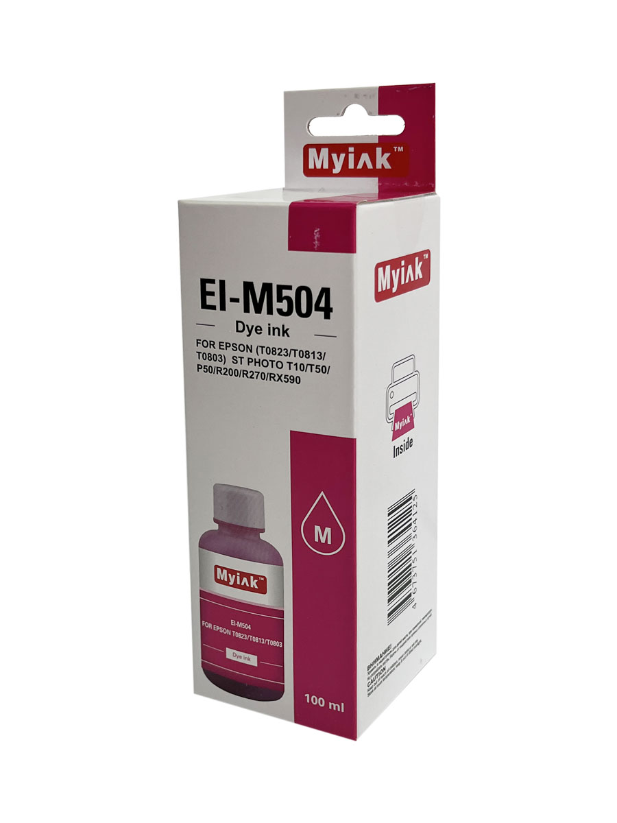 Чернила для EPSON (T0823/T0813/T0803) (100мл,magenta Dye) EI-M504 Gloria MyInk
