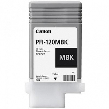 Картридж Canon iPF TM-200/TM-205/TM-300/TM-305 (O) PFI-120MBk, матовый чёрный, 130 мл