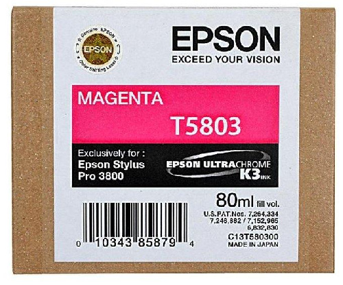 Картридж Epson Stylus Pro 3800/3880 (O) C13T580300, пурпурный, 80 мл
