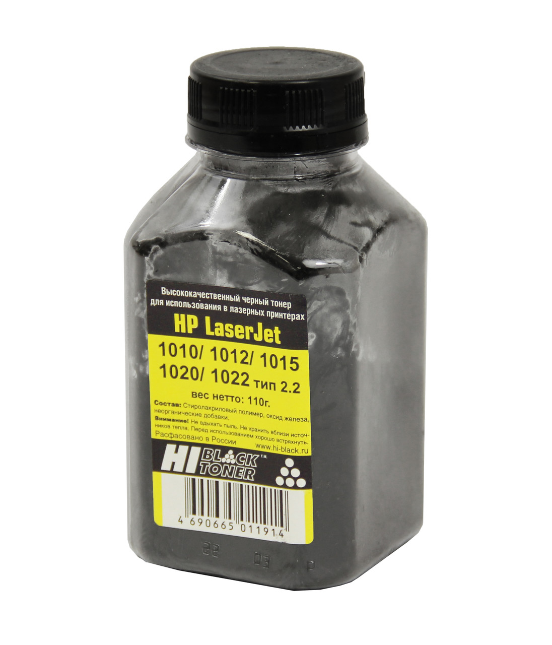 Тонер HP LJ Универсальный 1010/1200 (Hi-Black) Тип 2.2, 110 г, банка