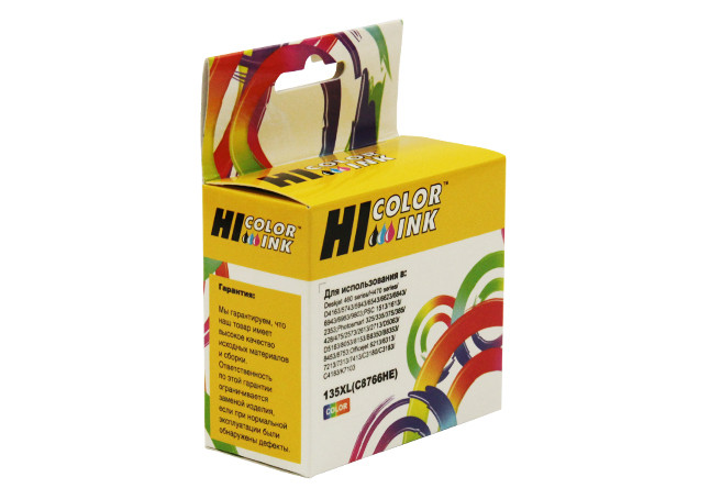 Картридж HP DJ 6543/5743/PS 8153/8453, №135 (Hi-Black) C8766HE, Color *№135XL