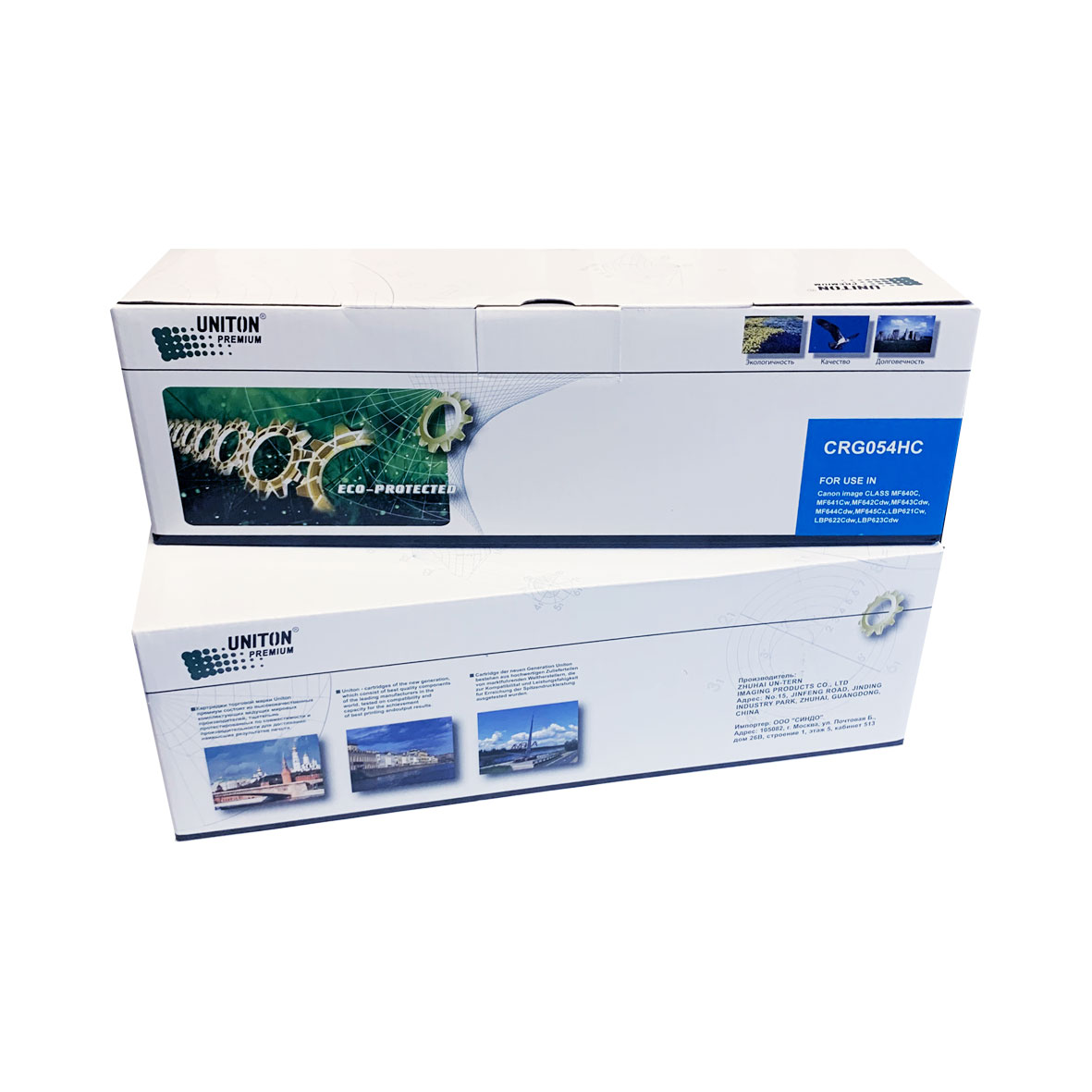 Картридж для CANON 054H C синий (2,3K) UNITON Premium GREEN LINE (Eco Protected)