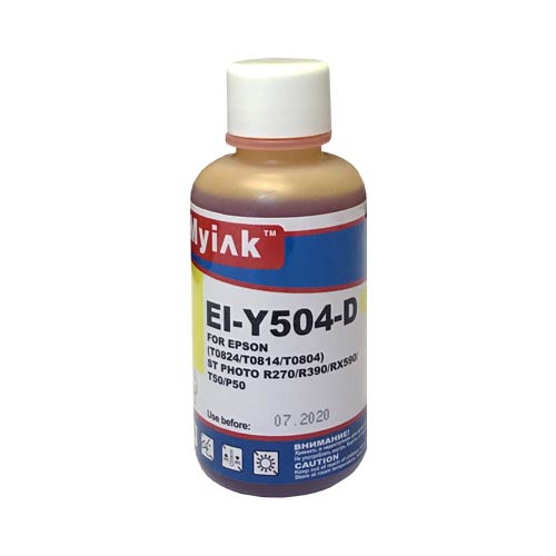 Чернила для EPSON (T0824/T0814/T0804) (100мл,yellow Dye) EI-Y504-D Gloria MyInk