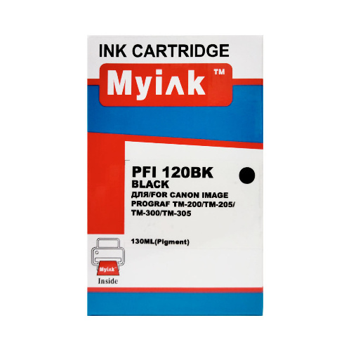 Картридж Canon iPF TM-200/TM-205/TM-300/TM-305 (MyInk) PFI-120Bk, чёрный, 130 мл,