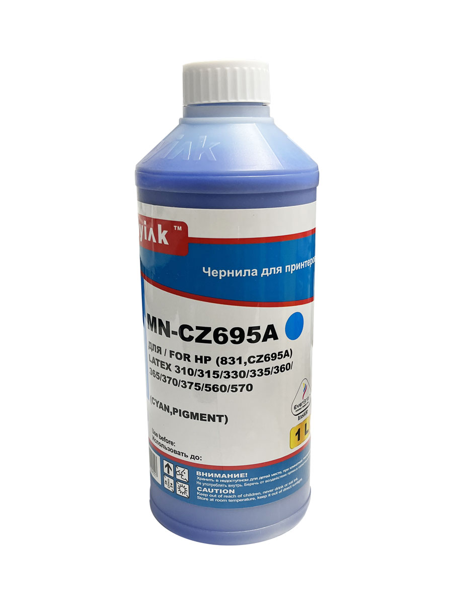 Чернила для HP (831,CZ695A) Latex 310/315/330/335/360/365/370/375/560/570 (1л,cyan,Pigment) MyInk