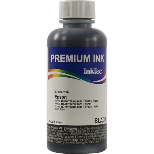 Чернила Epson (InkTec) 100 мл, E0010 (черный) T0821 Bk (оригинальная фасовка)