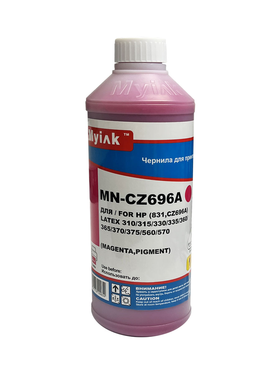 Чернила для HP (831,CZ696A) Latex 310/315/330/335/360/365/370/375/560/570 (1л,magenta,Pigment) MyInk
