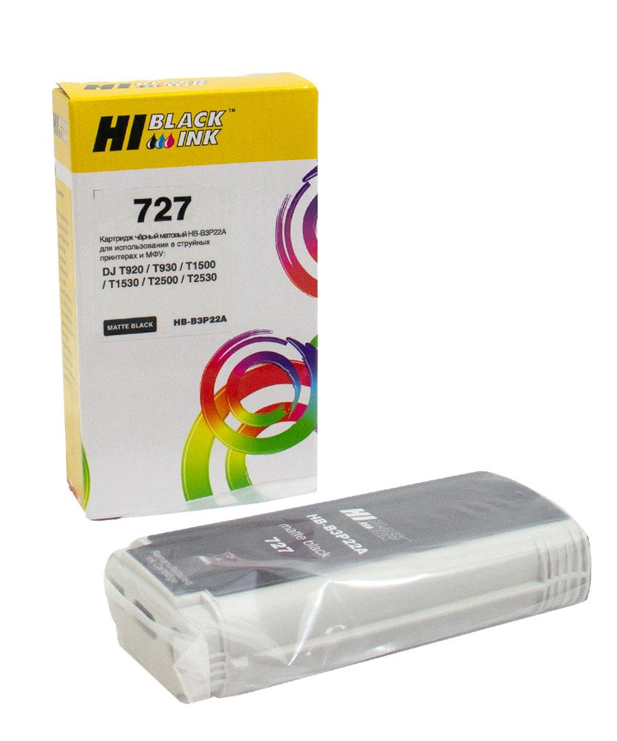 Картридж HP DJ T920/T1500 (Hi-Black) Mattblack, №727/B3P22A, 130 мл