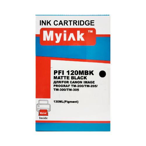 Картридж Canon iPF TM-200/TM-205/TM-300/TM-305 (MyInk) PFI-120MBk, матовый чёрный, 130 мл,