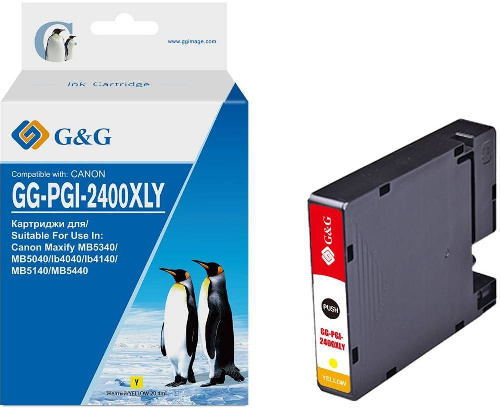 Картридж струйный G&G GG-PGI-2400XLY PGI-2400XL Y желтый (20.4мл)