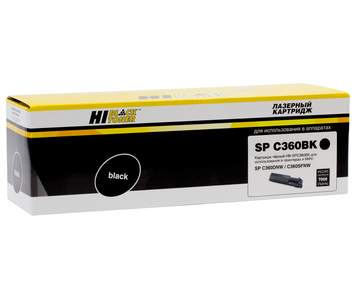Картридж Ricoh Aficio SPC360DNw/SFNw/SNw/SPC361SFNw (Hi-Black) SPC360BK, Bk, 7K