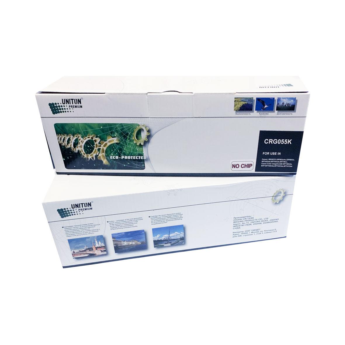 Картридж Canon LBP662/664/MF740/742/744/746 (UNITON) Premium 055Bk/ 3016C002, 2.3K, без чипа