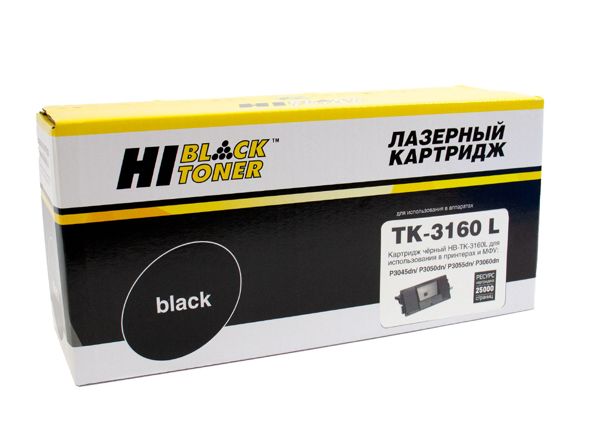 Картридж Kyocera P3045dn/P3050dn/P3055dn (Hi-Black) TK-3160L, 25K, с чипом (увелич. ресурс)