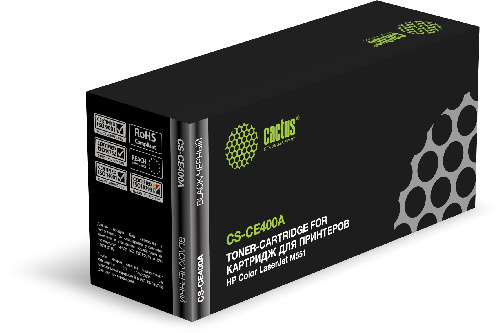 Картридж лазерный Cactus CS-CE400A CE400A черный (5500стр.) для HP CLJ M551 с чипом