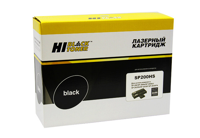 Картридж Ricoh Aficio SP 200N/SP202SN/SP203SFN (Hi-Black) SP200HS/ SP200HE, 2,6K