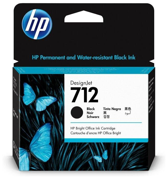 Картридж HP DesignJet T230/T250/T630/T650 (O) 712/3ED71A, Bk, 80 ml