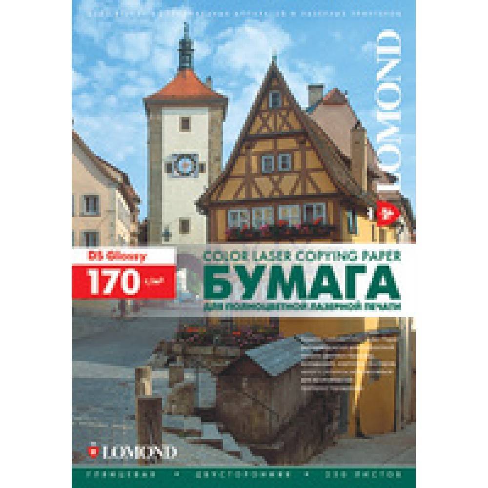 Фотобумага Lomond Двухсторонняя Глянцевая, для лазерной печати, 170 г/м2, A3/250л.