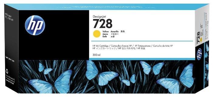 Картридж HP DesignJet T730/T830, 300ml (O) Yellow F9K15A/№728