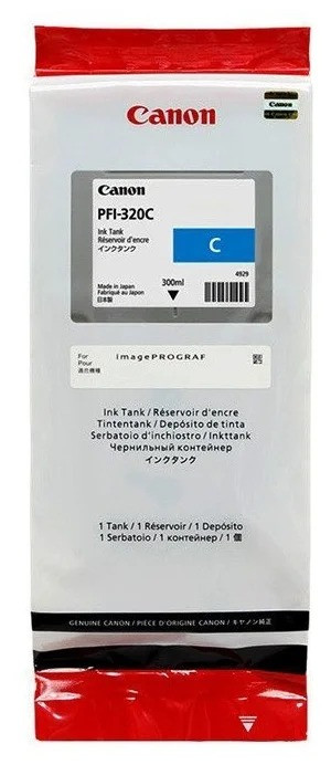 Картридж Canon iPF TM-200/TM-205/TM-300/TM-305 (O) PFI-320C/2891C001, cyan, 300 мл